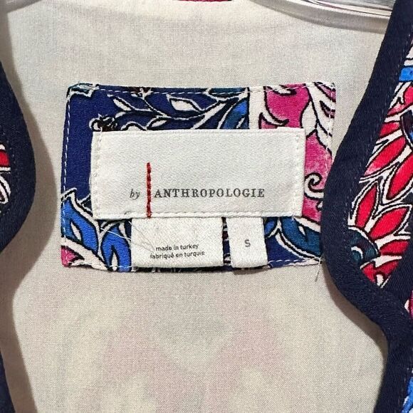 Anthropologie Spliced Tunic Dress S Boho Pheasant Folk Cottage - Picture 11 of 11